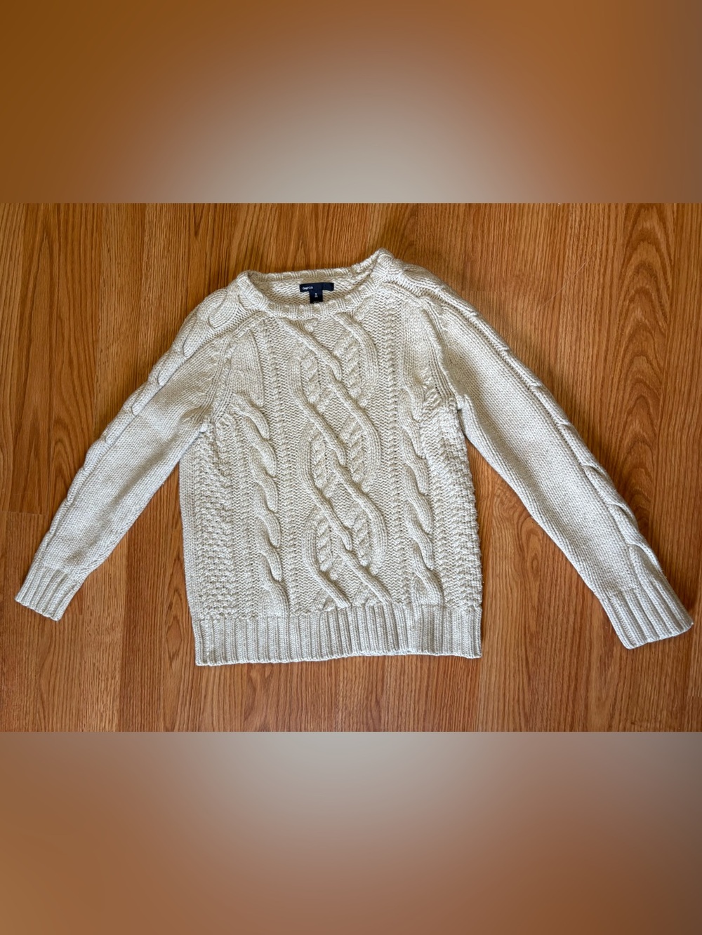 GAP Cream Cable Crewneck Sweater